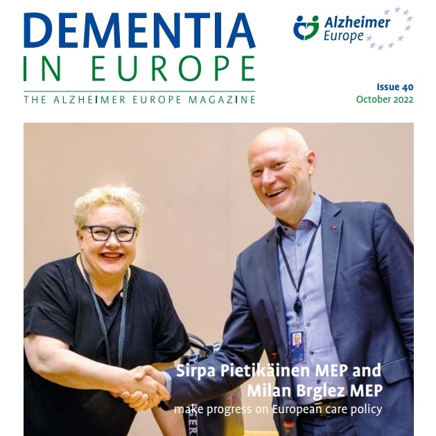 Dementia In Europe Magazine Issue 40 Launched To Coincide With Alzheimer Europe Conference